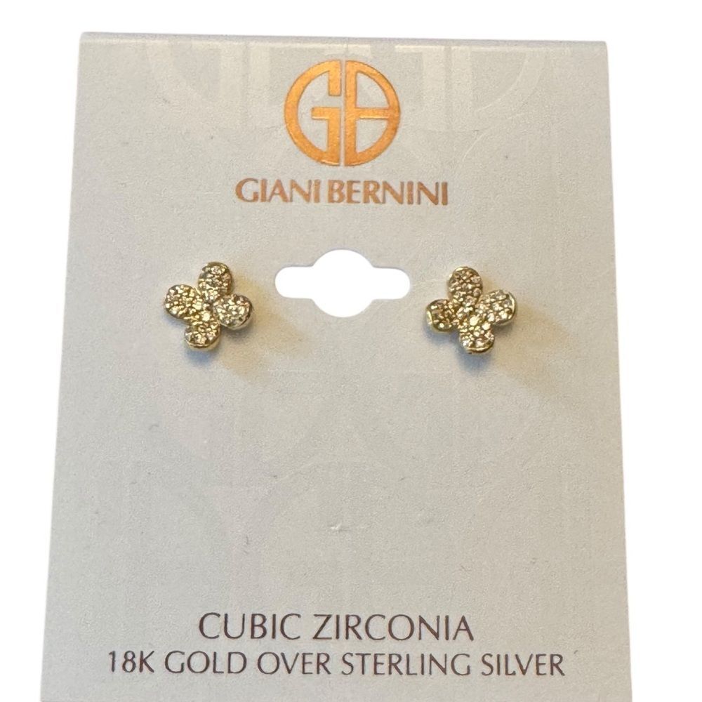 Giani Bernini 18k Gold over Sterling Silver  Flower Earrings